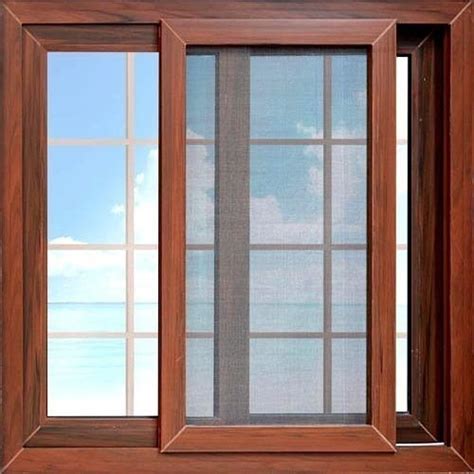 Allwin Teak Sliding With Mesh French Colour Window Thickness Of Glass