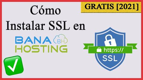 Cómo instalar SSL en Banahosting 2022 YouTube