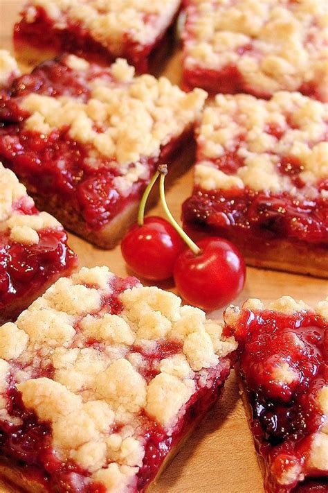 Easy Cherry Crumb Bars Cherry Recipes Cherry Pie Crumble Pie Crumble