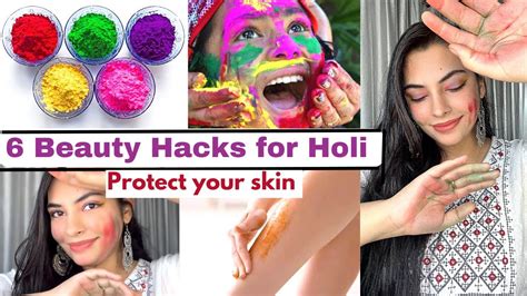 6 Beauty Hacks Tips For Holi Protect Your Skin During Holi 🌈😍