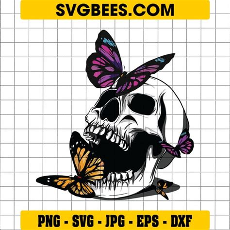 Harley Davidson Skull Svg Scary Skull Svg Svgbees