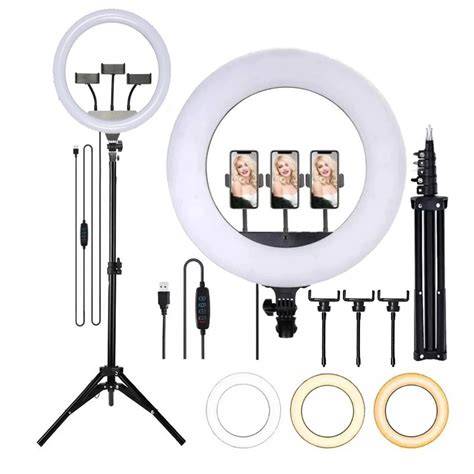 Ring Light Completo Iluminador Port Til Trip Metros Polegadas