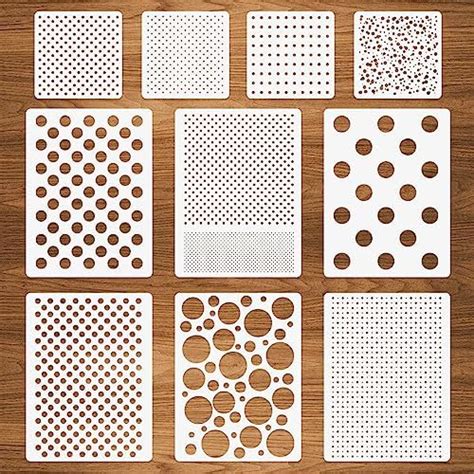 Dots Stencils Pcs Mixed Media Assorted Size Polka Dot Stencils