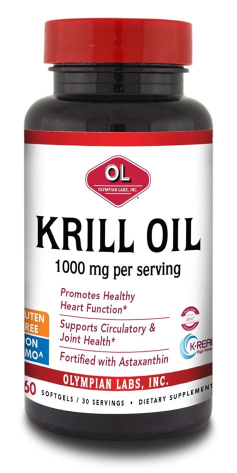 El Aceite De Krill 1000 Mg 60 Cápsulas Blandas Olympian Labs Inc Amazon Es Salud Y