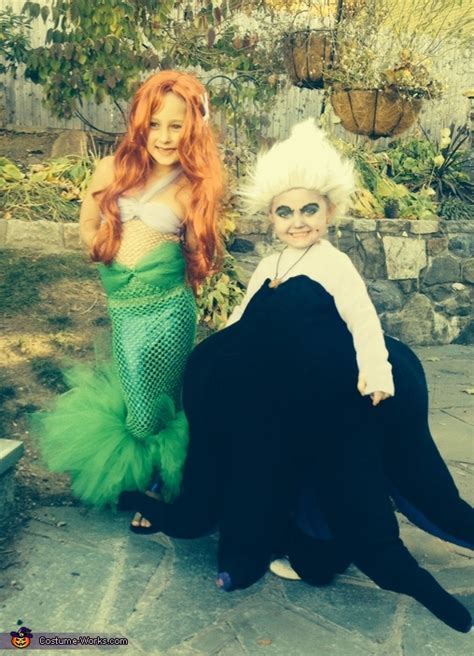 Little Mermaid and Ursula Halloween Costumes | Last Minute Costume Ideas