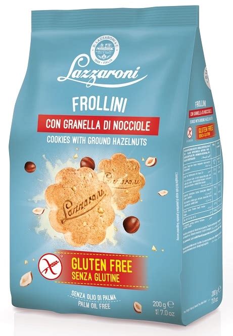 Frollini Senza Glutine Con Granella Di Nocciole Lazzaroni Lazzaroni