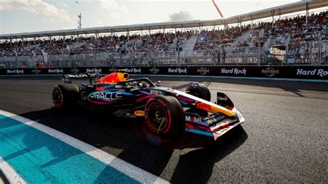 Miami GP Sergio Perez On Pole Max Verstappen Ninth After Red Flag In