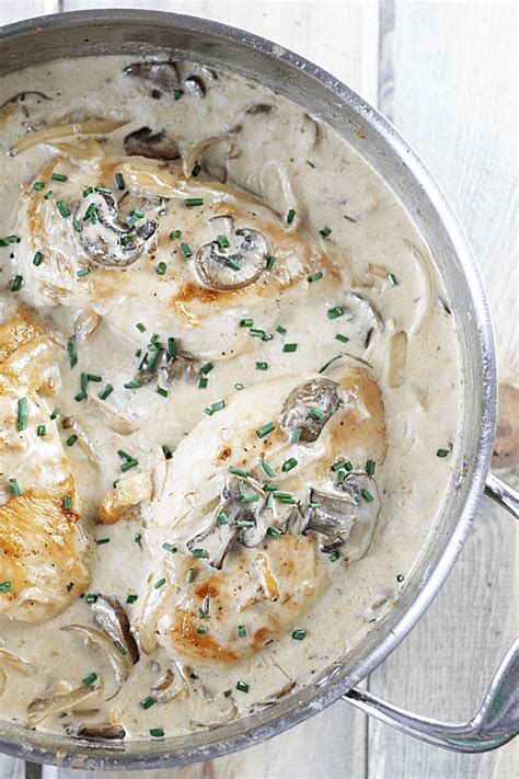 Chicken In Garlic Mushroom Cream Sauce Countryside Cravings