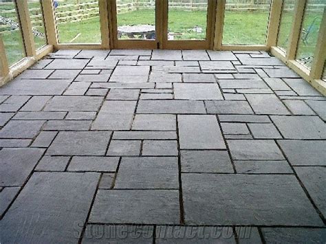 Grey Slate Flooring Pattern from United Kingdom - StoneContact.com