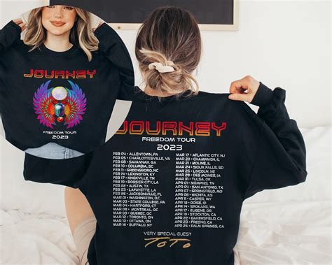 Camiseta Journey Freedom Tour 2024 Toto Banda Rock Journey With Toto