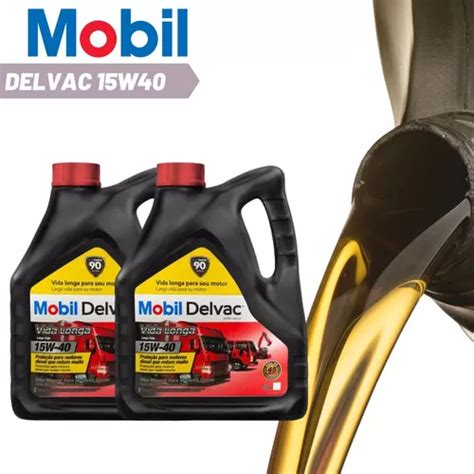 Kit 2 Mobil Delvac Vida Longa Diesel 15w40 Galão 4 Lts Frete grátis