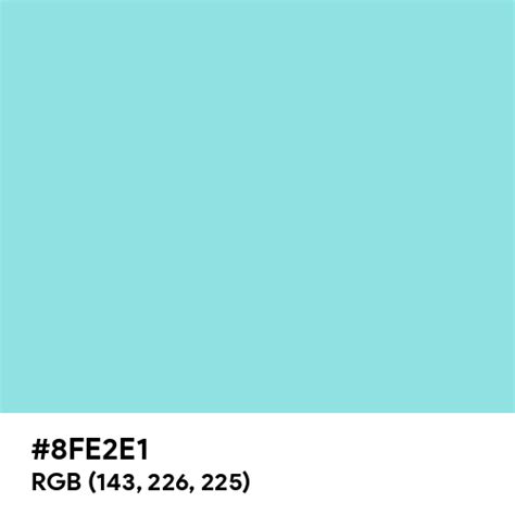 Soft Turquoise color hex code is #8FE2E1