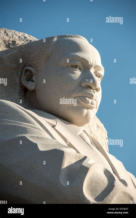 WASHINGTON DC, USA - Bust of MLK, part of the statue of Dr King by artist Lei Yixin at the ...