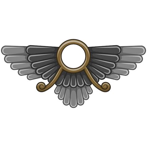 Premium Vector Zoroastrian Winged Disc Vector Design