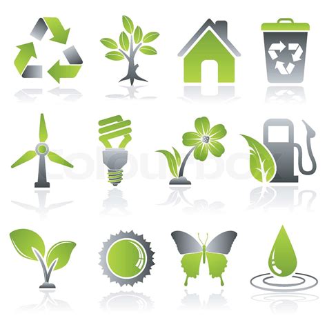 Environment Icons Stock Vector Colourbox