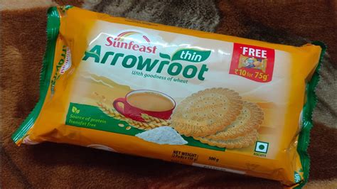 Sunfeast Thin Arrowroot Biscuits Review।arrowroot Biscuit। Youtube