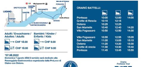 Porlezza Tour Navigare Il Ceresio Nelle Domeniche D Estate Ciaocomo