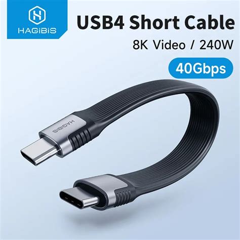 Jual Hagibis Thunderbolt 4 Type C To C 240w Cable 8k 60hz 40gbps Data