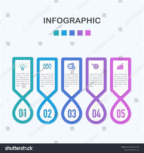 infographic  process options colorful stock vector royalty