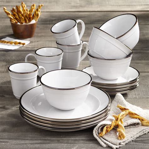 Better Homes Gardens Farma Piece Dinnerware Set White Walmart