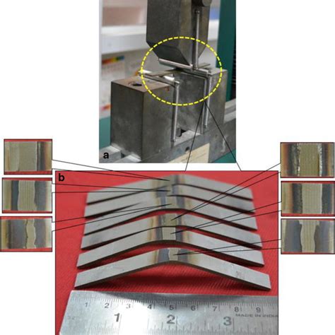 Samples For Bend Test A During Three Point Bend Test And B After Test Download Scientific Diagram