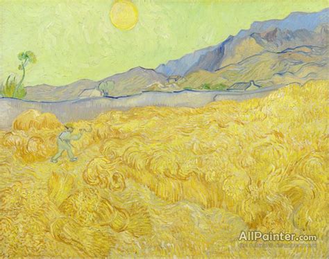 Vincent Van Gogh Wheat Field Behind Saint Paul Hospital With A Reaper