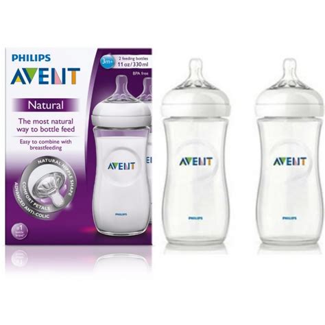 Philips Avent Natural Milk Bottle 330ml 10 Oz Twin Pack Shopee