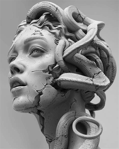 Pin By Razor Picz On Mixed In Medusa Art Statue Tattoo Angel