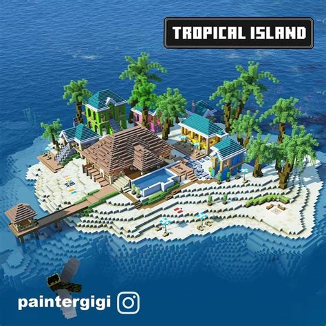 Paintergigi Minecraft Builder On Instagram Tropical Island Anyone