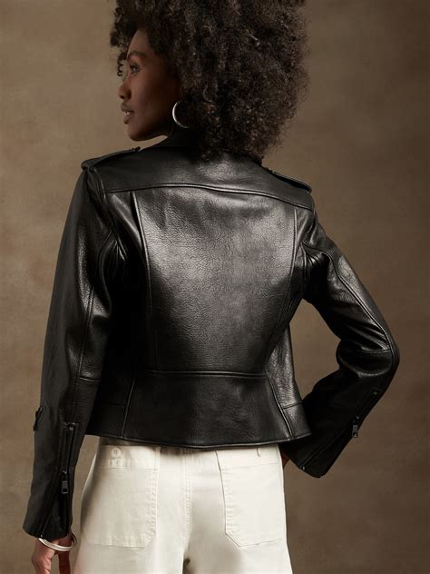 Essential Leather Jacket Banana Republic