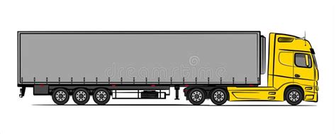 Semi Truck Sketch Stock Illustrations Semi Truck Sketch Stock