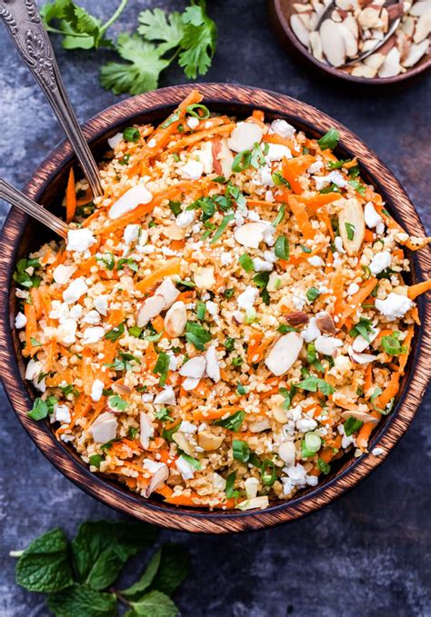 Mediterranean Bulgur Salad with Carrots, Almonds and Feta - Recipe Runner