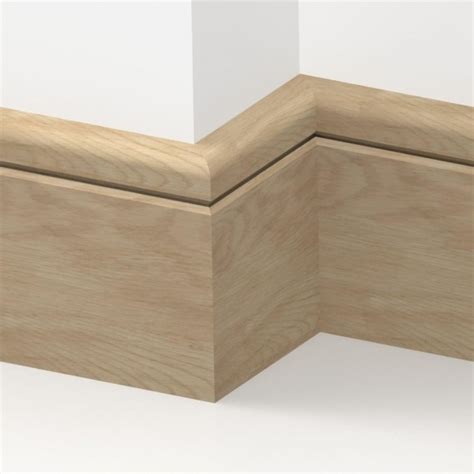 Solid Oak Bullnose Single Groove Skirting 3 Metre From LoveSkirting Co Uk