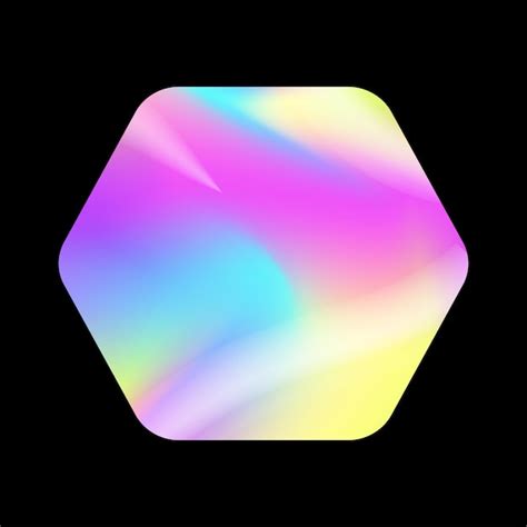 Premium Vector Holographic Sticker Vector Template Colorful