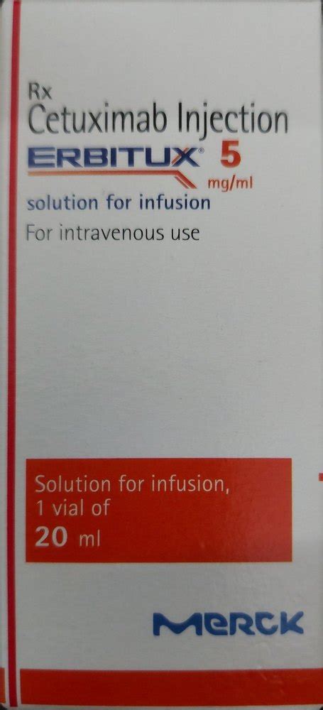 Erbitux 100mg Cetuximab Injection MERCK 5mg Ml At Rs 18500 Vial In