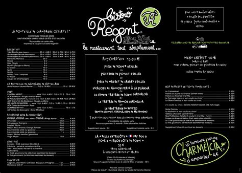 Carte Et Menus Bistro R Gent Le Havre Le Havre Thefork