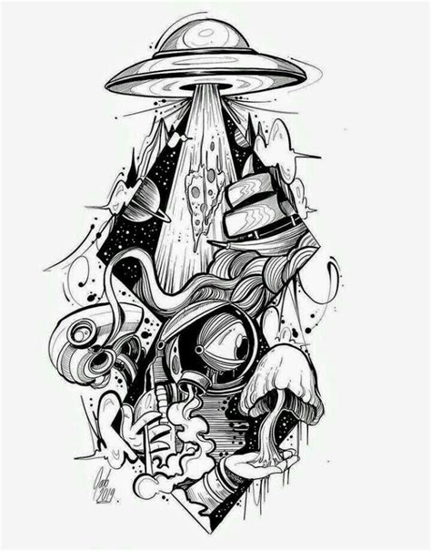 Pin By Angel Zuñiga On Ejercicios De Dibujo Alien Tattoo Sketch