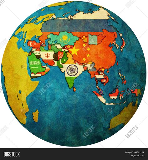 Political Map Asia On Image & Photo (Free Trial) | Bigstock