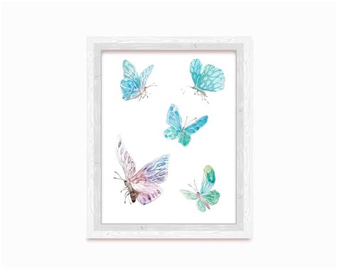 Butterfly Nursery Wall Decor Printable Wall Art Butterflies - Etsy