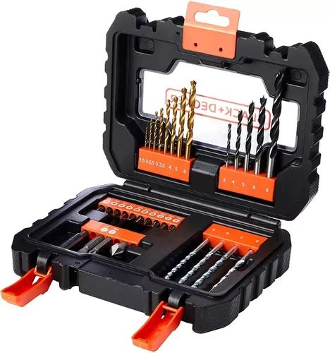 Jogo De Brocas E Bits Kit 31 Peças A7233 xj Black Decker