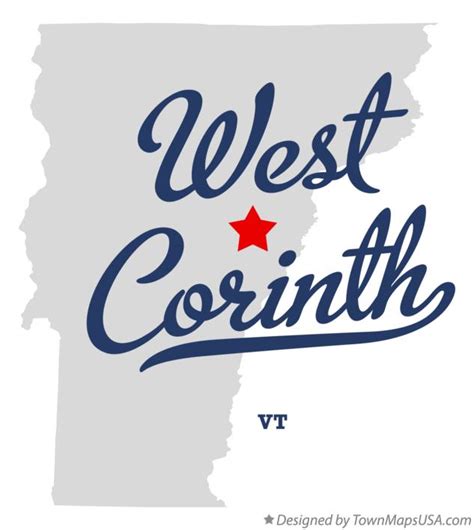 Map of West Corinth, VT, Vermont