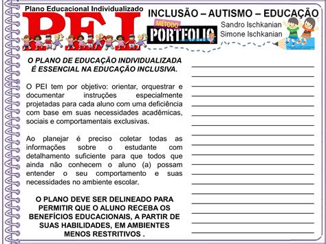 Cole O Meus Portf Lios Pei Plano Educacional Individualizado Total