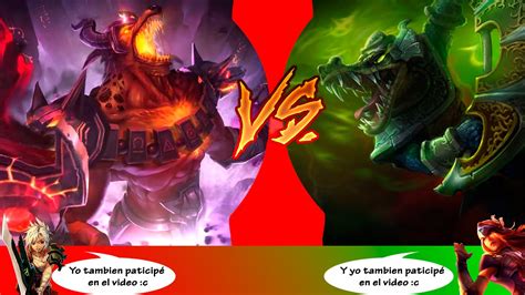 Nasus Vs Renekton La Gran Batalla De Hermanosfunny S6 Youtube