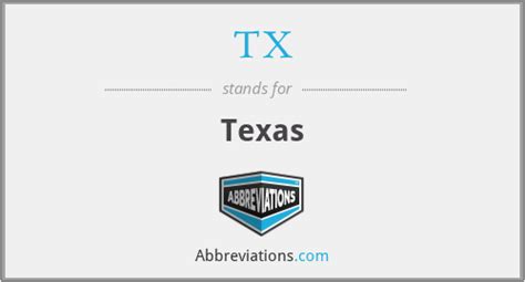 What is the abbreviation for Texas?