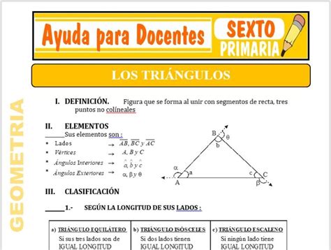 Los Triángulos Para Sexto De Primaria Ayuda Para Docentes