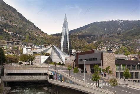 Caldea Andorra La Vella Shape Tower Urban Photo Background And Picture