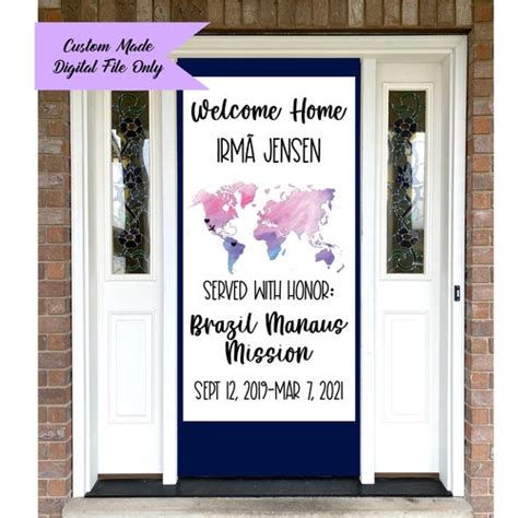 Welcome Home Missionary Postersign Collection Digital Etsy