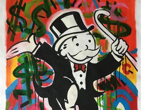 Alec Monopoly Graffiti Hand Painted Oil Painting On Canvas Etsy Canada