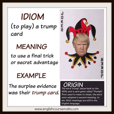 IDIOM – TRUMP CARD | English Course Malta