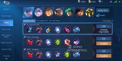 Emblem Build Karina Tersakit Dan Terbaik Mobile Legends Zona Internetku